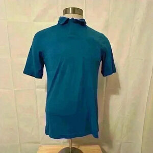 The North Face Men's Blue 1/4 Button-Up Polo Shirt, Size‎ Small